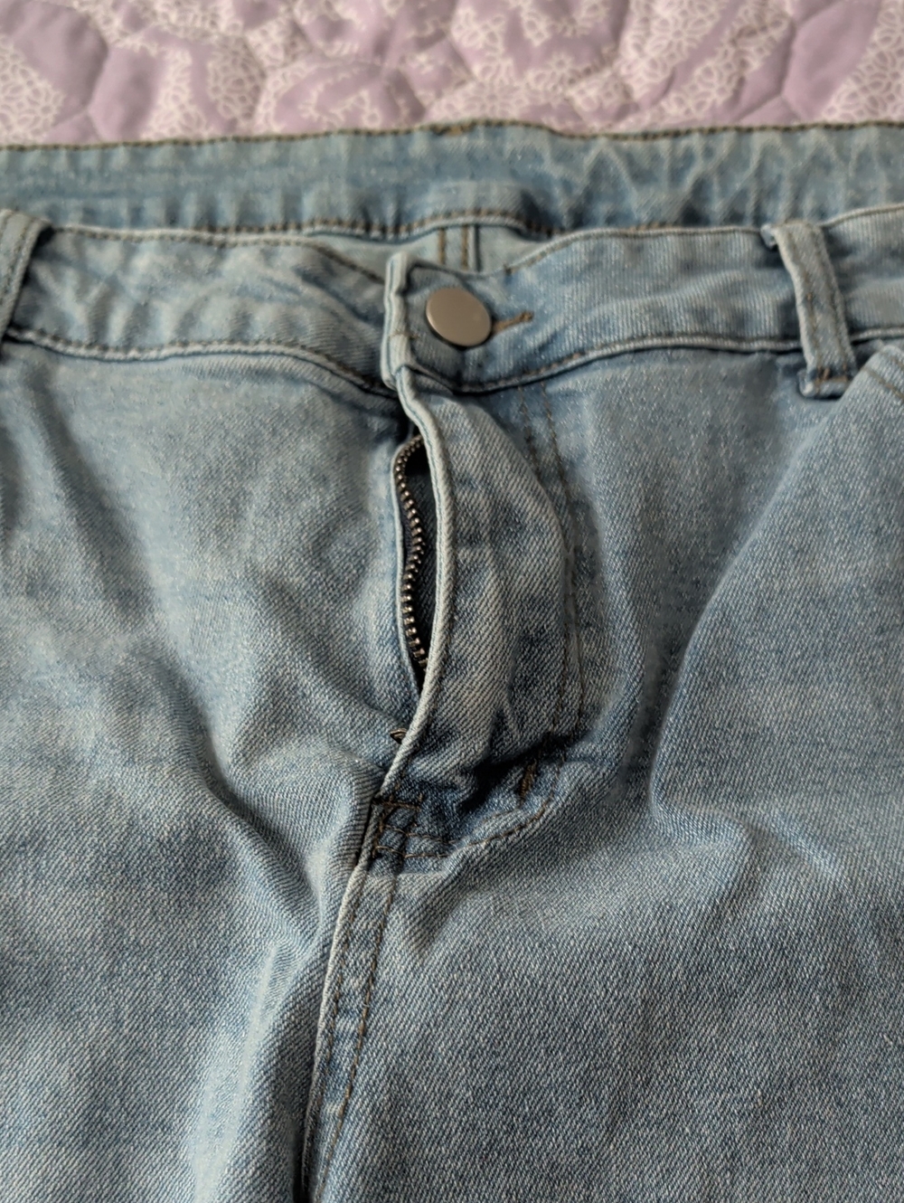 Light Blue Distressed Women’s Jeans - Picture 6 of 13